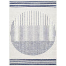 Neerbosch Modern Light Gray/Dark Blue Area Rug