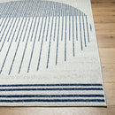 Neerbosch Modern Light Gray/Dark Blue Area Rug