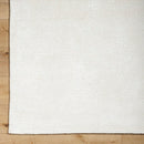 Jett Solid and Border Light Silver Area Rug