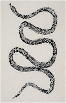 Rachelle Modern Light Silver/Jet Black Area Rug