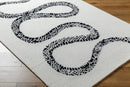 Rachelle Modern Light Silver/Jet Black Area Rug