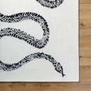 Rachelle Modern Light Silver/Jet Black Area Rug