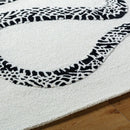 Rachelle Modern Light Silver/Jet Black Area Rug