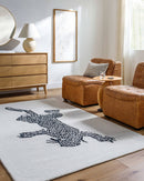 Santania Modern Black/Cream Area Rug