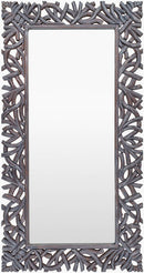 Jaclyne Traditional Dark Brown Wall Mirror