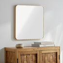 Louvenia Modern Gold Wall Mirror