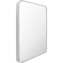 Louvenia Modern Metallic Silver Wall Mirror