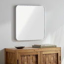 Louvenia Modern Metallic Silver Wall Mirror