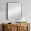 Louvenia Modern Metallic Silver Wall Mirror