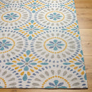 Devorah Coastal Light Gray/Dark Teal Area Rug