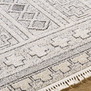 Lindell Modern Ivory/Black Area Rug