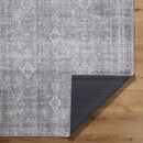 Fisher Traditional Black Washable Area Rug