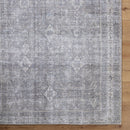Fisher Traditional Black Washable Area Rug