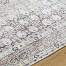 Goldfield Traditional Dark Brown Washable Area Rug