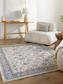 Nell Traditional White Area Rug
