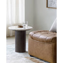 Matther Cream/Dark Brown End Table