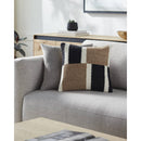 Yasser Jet Black/Khaki Pillow Cover