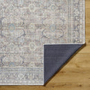 Eran Traditional Light Silver Washable Area Rug
