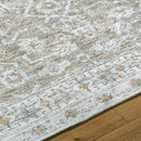 Dian Traditional Khaki/Light Silver Washable Area Rug