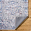 Jessy Traditional Denim Washable Area Rug