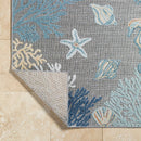 Parth Coastal Gray/Blue Area Rug
