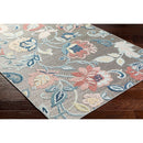 Ottis Coastal Gray/Rust Area Rug