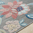 Ottis Coastal Gray/Rust Area Rug