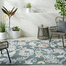 Ottis Coastal Charcoal/Rust Area Rug