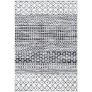 Divine Bohemian/Global Off-White/Black Washable Area Rug
