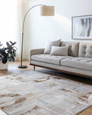Haneefah Rustic Medium Brown Area Rug