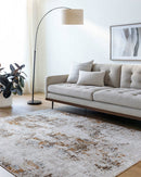 Stacia Rustic Dark Brown Area Rug
