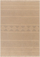 Aarion Cottage Tan Washable Area Rug