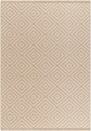 Ayn Cottage Tan/Light Beige Washable Area Rug