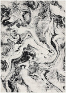 Abran Modern Black Area Rug