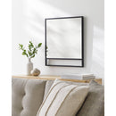 Aldric Rustic Black Wall Mirror