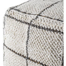 Shareen Cream/Dark Brown Pouf