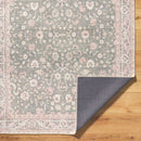 Tayce Traditional Medium Green Washable Area Rug