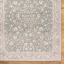 Tayce Traditional Medium Green Washable Area Rug