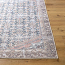 Amberlie Traditional Dark Brown Washable Area Rug