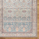 Kyeisha Traditional Pale Blue Washable Area Rug