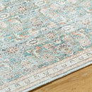 Bradly Traditional Dark Green Washable Area Rug