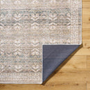 Trivia Traditional Dark Brown Washable Area Rug