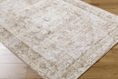 Dry Ridge Traditional Clay/Dark Brown Washable Area Rug