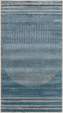 Elk Falls Modern Slate Blue Washable Area Rug