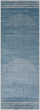 Elk Falls Modern Slate Blue Washable Area Rug