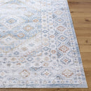Stephen Traditional Slate Washable Area Rug