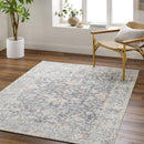 Olympic Traditional Charcoal/Sky Blue Area Rug - Our PNW Home x Livabliss