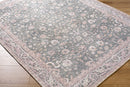 Jacqueleen Traditional Emerald Washable Area Rug