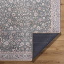 Jacqueleen Traditional Emerald Washable Area Rug
