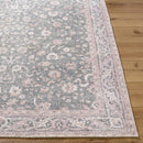 Jacqueleen Traditional Emerald Washable Area Rug